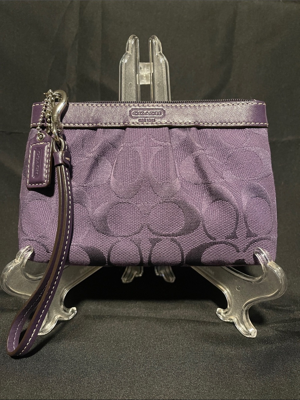 Coach Rich Purple Madison Wristlet 2010s
